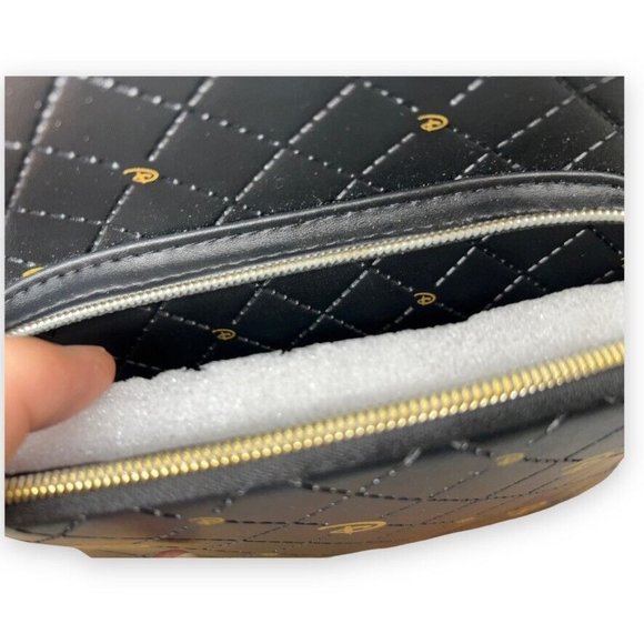 Disney x Loungefly‎ Gold Icon Black Quilted Mini Backpack Faux Leather Hot Topic main image 11